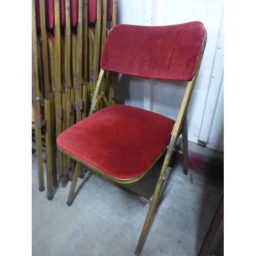 276 - A large quantity of metal framed folding chairs