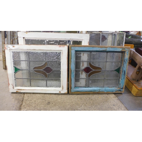 287 - Assorted Victorian and early 20th Century stained glass window panes