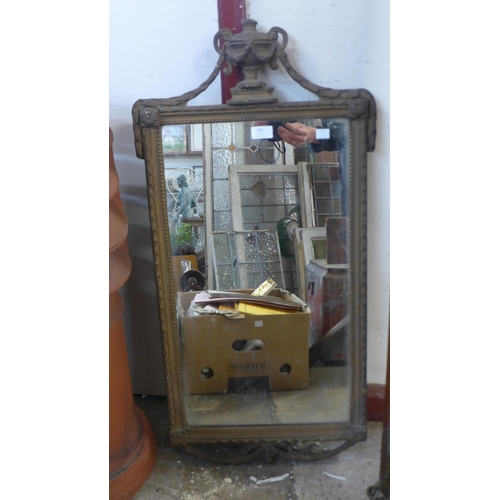 290 - A 19th Century gilt framed mirror and assorted gilding items, including books, etc.