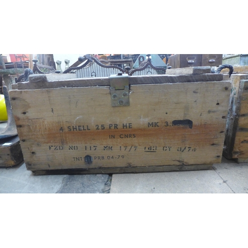 302 - Two pine ammunition crates