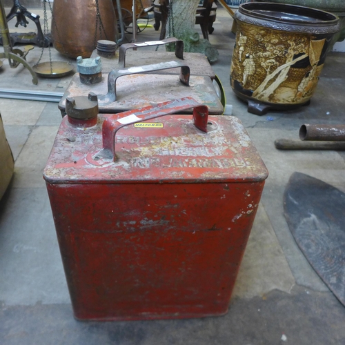 307 - Three vintage Shell and Esso fuel cans