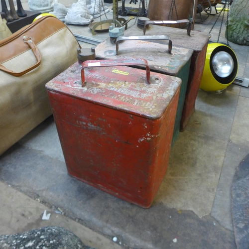 307 - Three vintage Shell and Esso fuel cans