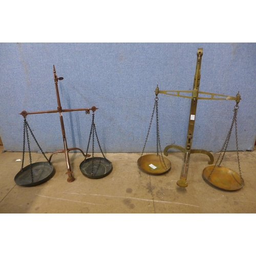 308 - Two sets of vintage weighing scales