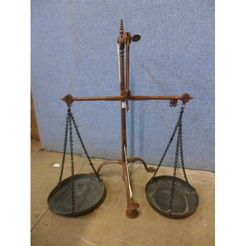 308 - Two sets of vintage weighing scales