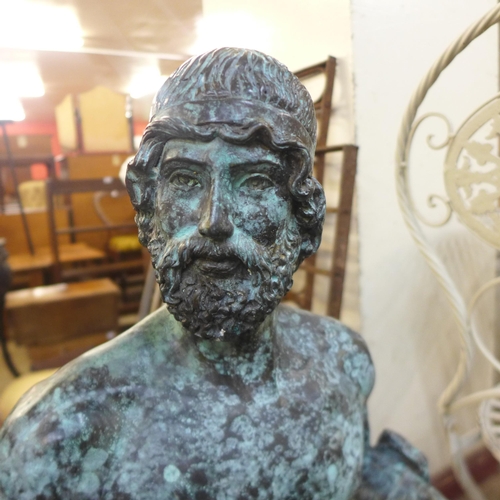 312 - A large bronze figure of a Roman man