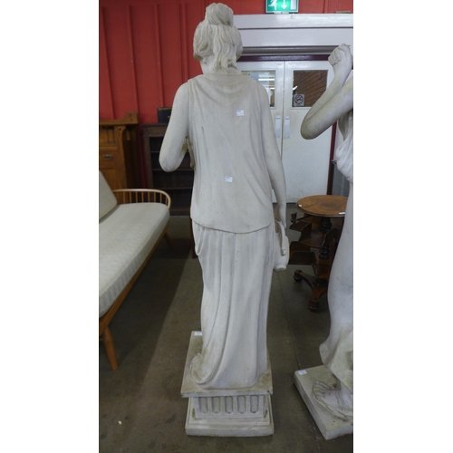 326 - A large composite faux marble figure of Greek Goddess Hebe