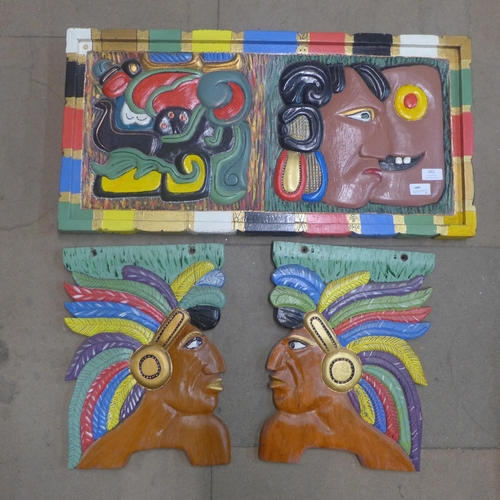 362 - South American painted wood carvings from Honduras, circa 1980s