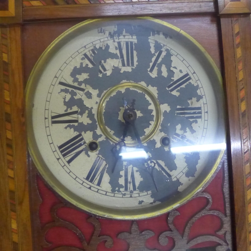 363 - A 19th Century American inlaid walnut wall clock