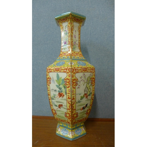 373 - A Chinese Imperial yellow glazed porcelain vase