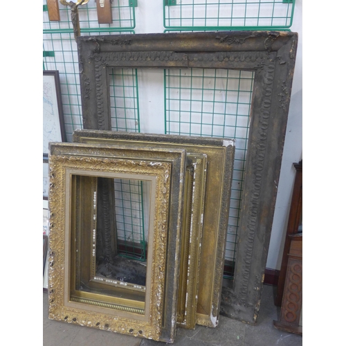 387 - Five large 18th/19th Century picture frames