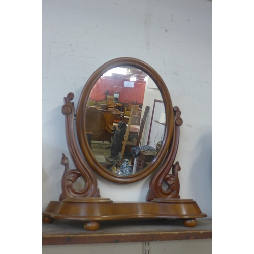 403 - A Victorian mahogany toilet mirror