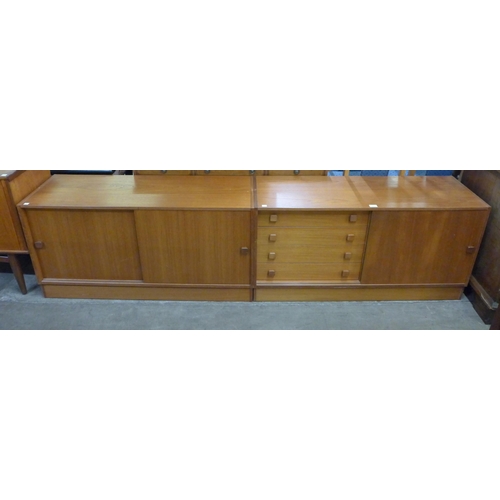 71 - A pair of small Danish teak sideboards