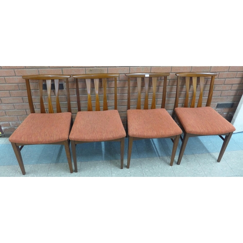 9 - A set of four G-Plan Brasilia teak dining chairs