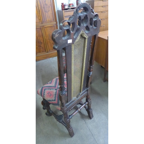 95 - A pair of Charles II joined walnut side chairs