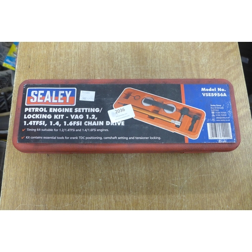 2036 - A Sealey VSE5956A VAG drive chain setting and locking kit
*This lot is subject to VAT