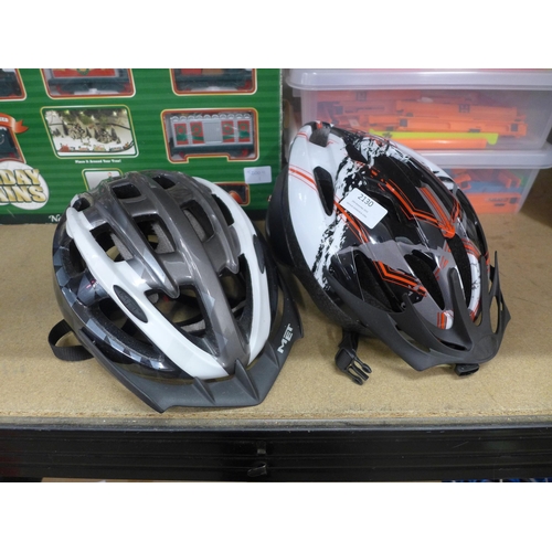 2130 - Two Met bicycle helmets