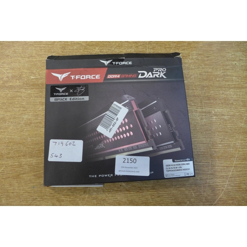 2150 - A boxed team group T-Force x 8 pack edition 32GB (2 x 16gb) DDR4 3600 Mhz dual channel kit