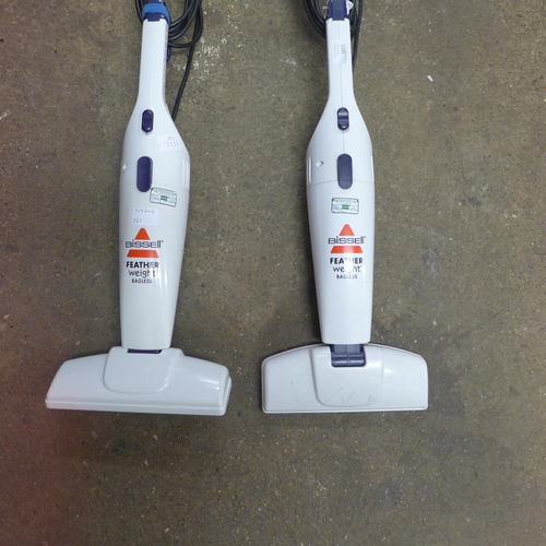 2205 - Two Bissell featherweight bagless floor cleaners