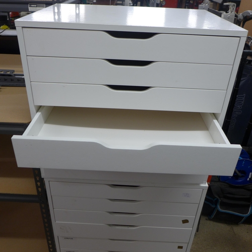 2265 - Two sets of Ikea Alex 6-drawer units