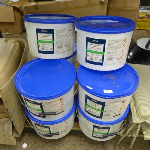 2480 - 10 x 1 litre buckets of Bostik Idenden 10-188 water based insulation adhesive, product code 30813919