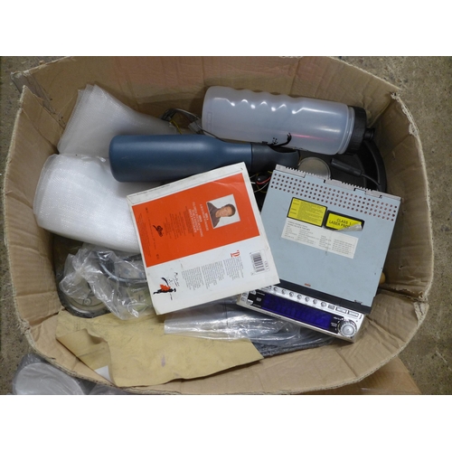 2494 - Two Boxes of household electrical items