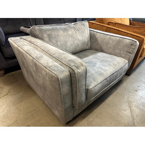 1532 - A Barker & Stonehouse light grey velvet love seat