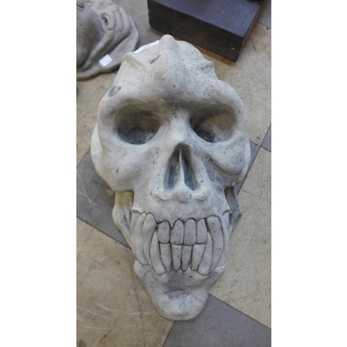 299 - A concrete abstract skull