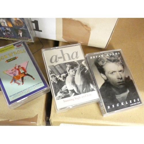 2120A - 3 Boxes of cassette tapes including- ABBA, Wham, Diana ross etc