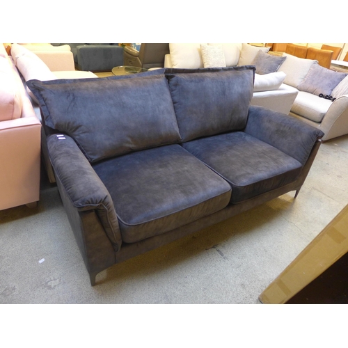 1515 - A Barker & Stonehouse charcoal velvet three seater sofa