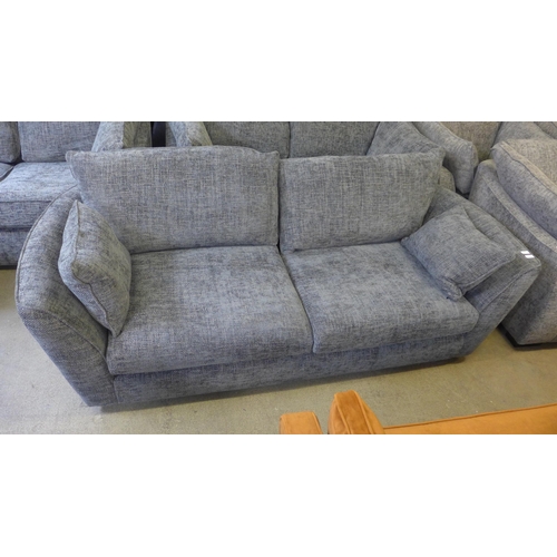 1542 - Barker & Stonehouse grey hopsack three and two seater sofas