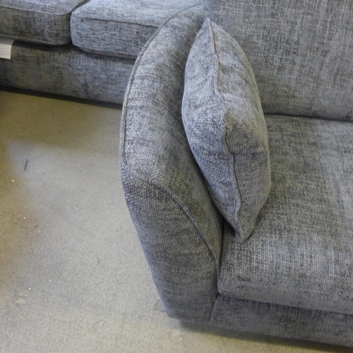 1542 - Barker & Stonehouse grey hopsack three and two seater sofas