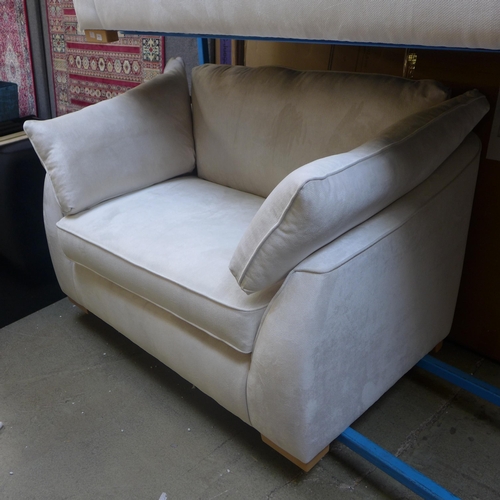 1545 - Barker & Stonehouse cream upholstered three and two seater sofas