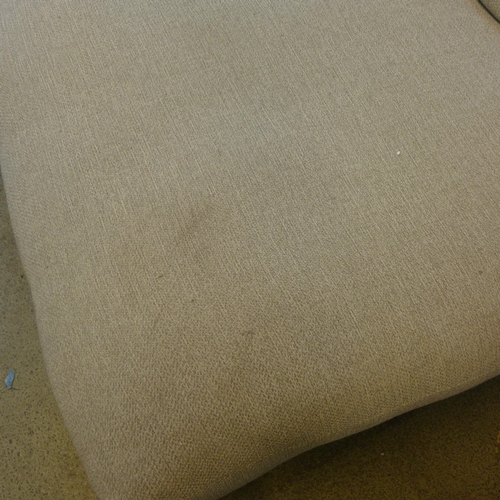 1592 - A grey hopsack corner sofa (marked)