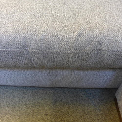 1593 - A grey hopsack corner sofa (marked)