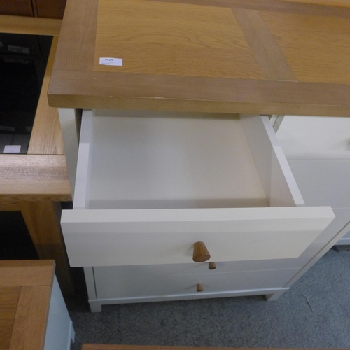 1629 - An oak and cream chest of six drawers * this lot is subject to VAT