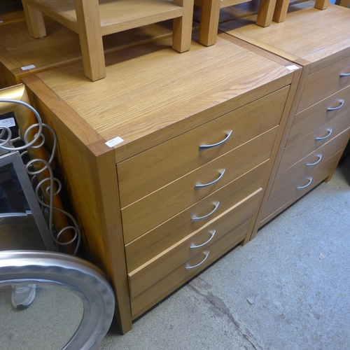 1656 - An oak five drawer chest * this lot is subject to VAT