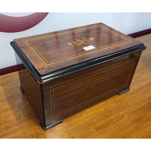 434 - A 19th Century Swiss inlaid rosewood 8-air music box
