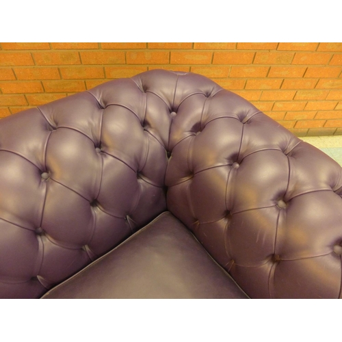 1350 - An Alfie Indigo leather upholstered Chesterfield style love seat , RRP £2400* this lot is subject to... 