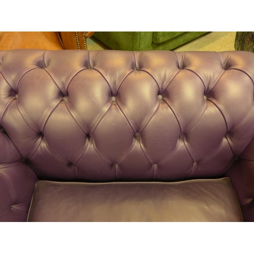 1351 - An Alfie Indigo leather upholstered Chesterfield style love seat, RRP £2400 * this lot is subject to... 