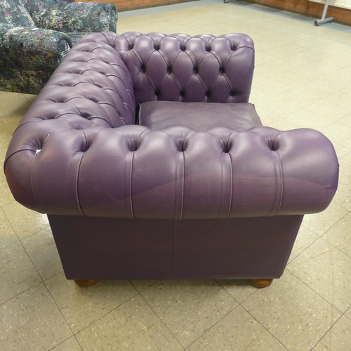 1351 - An Alfie Indigo leather upholstered Chesterfield style love seat, RRP £2400 * this lot is subject to... 