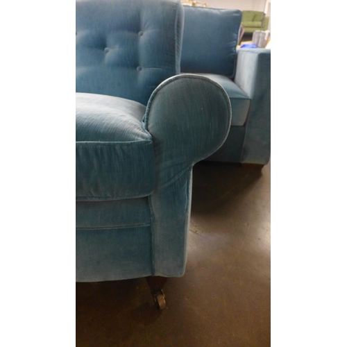 1356 - A Florence Azure vintage velvet Edwardian style armchair, RRP £1255 * this lot is subject to VAT