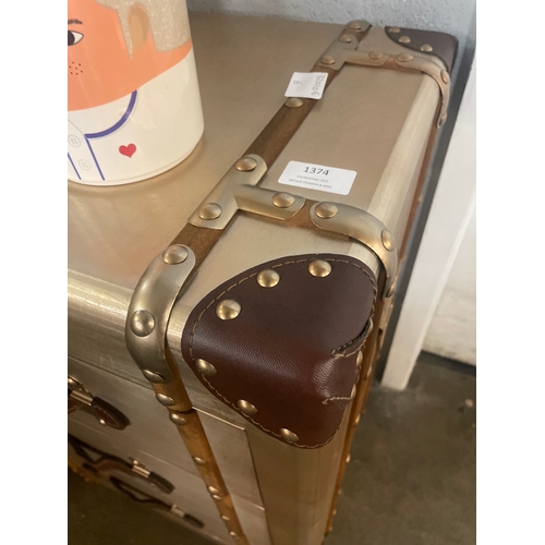 1374 - A metal aviation chest