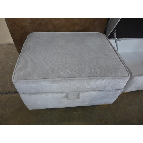 1371 - A Barker & Stonehouse aluminium velvet upholstered ottoman footstool