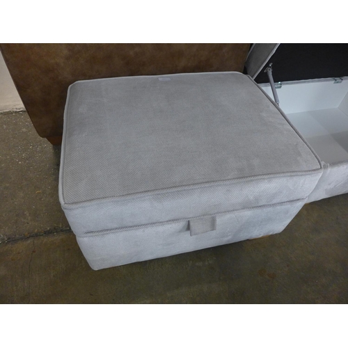 1372 - A Barker & Stonehouse aluminium velvet upholstered ottoman footstool