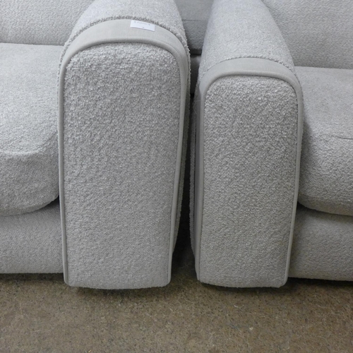 1389 - An Abingdon 'Cloud' Teddy bear fabric three seater, two seater and armchair - RRP £6,297