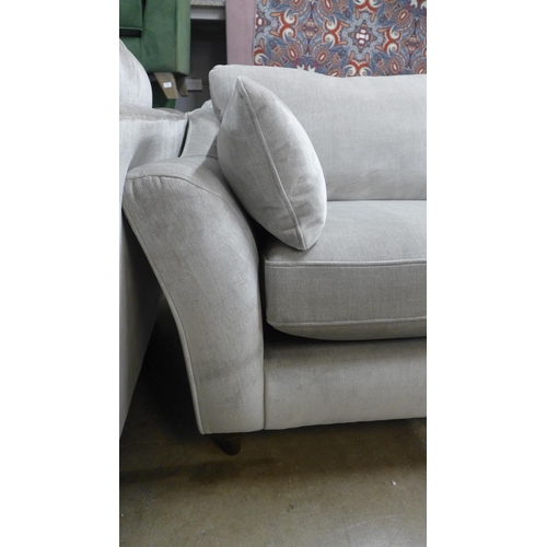 1392 - A Luna mist velvet upholstered, right hand facing corner sofa/chaise - RRP £2,626