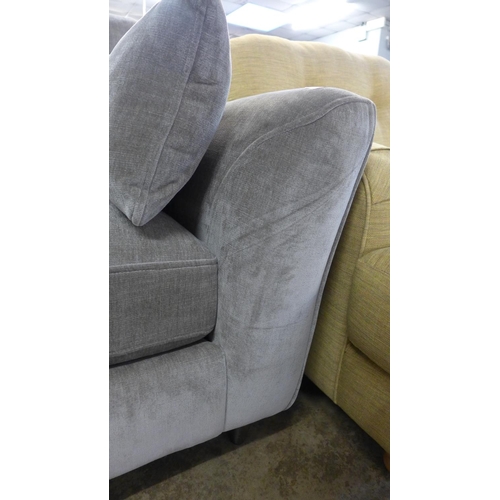 1400 - A Luna mink velvet upholstered three seater sofa