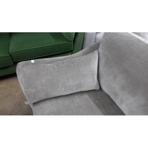 1400 - A Luna mink velvet upholstered three seater sofa