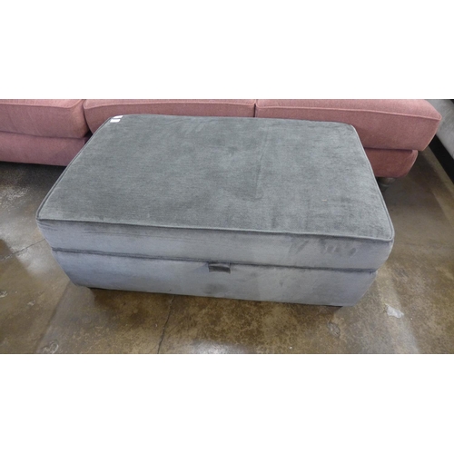 1408 - A Barker & Stonehouse large aluminium velvet upholstered footstool