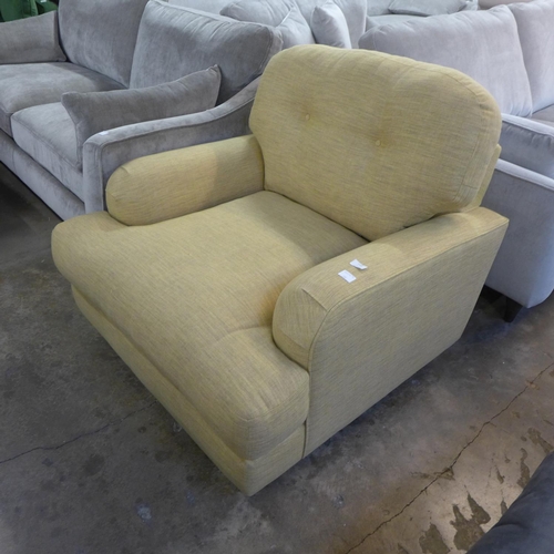 1411 - A Dijon fleeced fabric upholstered oversized armchair